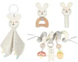 Набор для новорождённого eliNeli Gift Set 4 in 1 подарочный, с мягкой игрушкой, 1 шт Bunny — фото 1