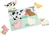 Игрушка развивающая eliNeli Touching Puzzle Farm деревянная, тактильная, 5 шт 12m+ — фото 1