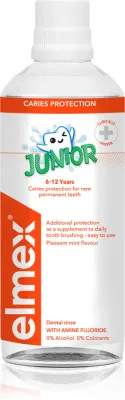 Ополаскиватель для полости рта детский Elmex Junior 6-12 Years от кариеса, с мятным вкусом, 400 мл