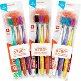 Зубная щётка Elmex Swiss Made ультрамягкая, для чувствительных зубов, 3 шт Yellow + Blue + White — фото 3