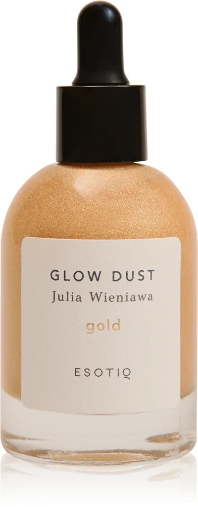 Сухое масло для тела Esotiq Glow Dust Julia Wieniawa с аргановым маслом и маслом макадамии, 50 мл, оттенок Gold