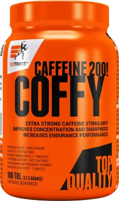 Добавка с кофеином Extrifit Coffy 200 mg в таблетках, предтренировочная, 100 шт