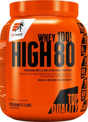 Сывороточный протеин Extrifit High Whey 80 концентрат и изолят CFM, вкус банана, 1000 г