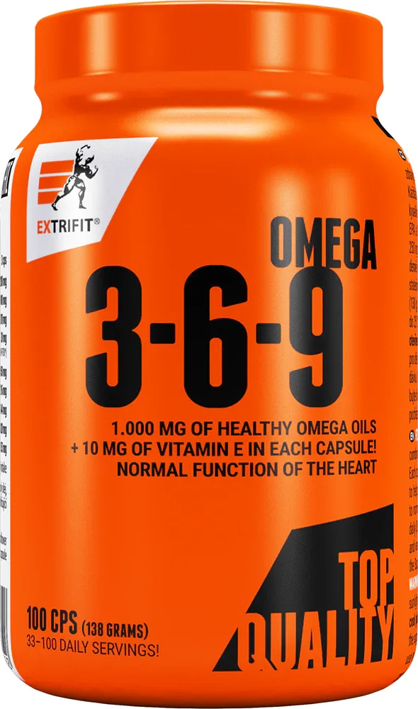 Омега-3-6-9 Extrifit Omega 3-6-9 в капсулах, с витамином E, 100 капсул
