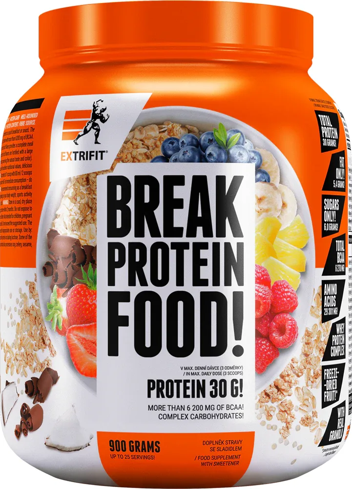 Протеиновая каша Extrifit Protein Break сывороточный белок, вкус малины, 900 г