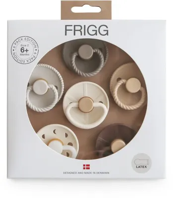 Пустышки FRIGG 6 Pack Edition Size 2 набор подарочный, каучук, для возраста 6-18 месяцев, 6 шт