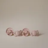Пустышки FRIGG Baby's First Pacifier Floral heart набор подарочный, каучук и силикон, 4 шт Blush — фото 2