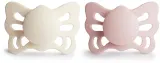 Соска-пустышка FRIGG Butterfly Size 1:0-6 months из силикона, ортодонтической формы, 2 шт Cream/Blush — фото 2