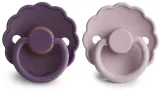 Соска-пустышка FRIGG Daisy Size 2:6-18 months из каучука, мягкая, 2 шт Violet Dream/Soft Lilac — фото 2