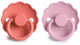 Соска-пустышка FRIGG Daisy Size 2:6-18 months из каучука, мягкая, 2 шт Poppy/Lupine — фото 2