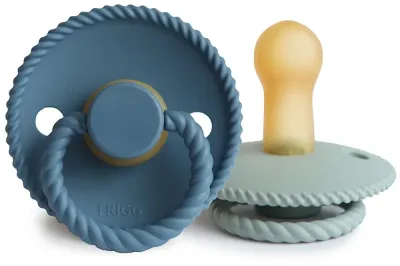 Пустышки FRIGG Round Latex Ocean View Sage латексные, симметричные, 2 шт
