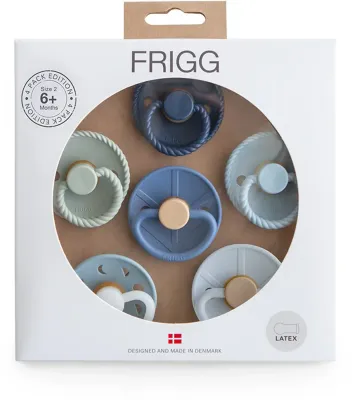 Пустышки FRIGG Round Latex Endless Sea латексные, мягкие, 6 шт