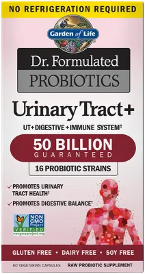 Пробиотики для женщин Garden of Life Dr. Formulated Probiotics Urinary Tract+ с клюквой и витамином D3, 30 шт