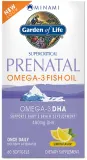Омега-3 в капсулах Garden of Life Minami Prenatal Omega-3 Fish Oil 480 мг DHA, с лимонным вкусом, 60 капсул — фото 1