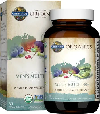 Мультивитамины для мужчин Garden of Life Organics Men’s Multi 40+ для энергетического обмена, 60 таблеток