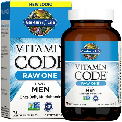 Мультивитамины для мужчин Garden of Life RAW Vitamin Code One for Men одна капсула в день, 75 капсул