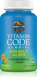 Мультивитамины для детей Garden of Life Vitamin Code Kids Multi with Iron с железом, 90 шт smak Orange — фото 1