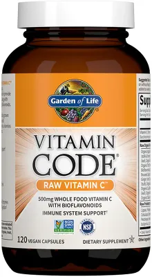 Витамин C в капсулах Garden of Life Vitamin Code RAW Vitamin C 500 мг, 120 капсул