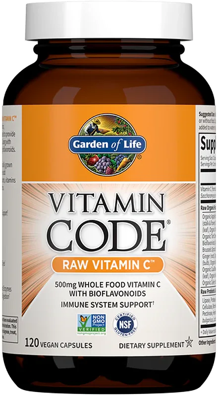 Витамин C в капсулах Garden of Life Vitamin Code RAW Vitamin C 500 мг, 120 капсул