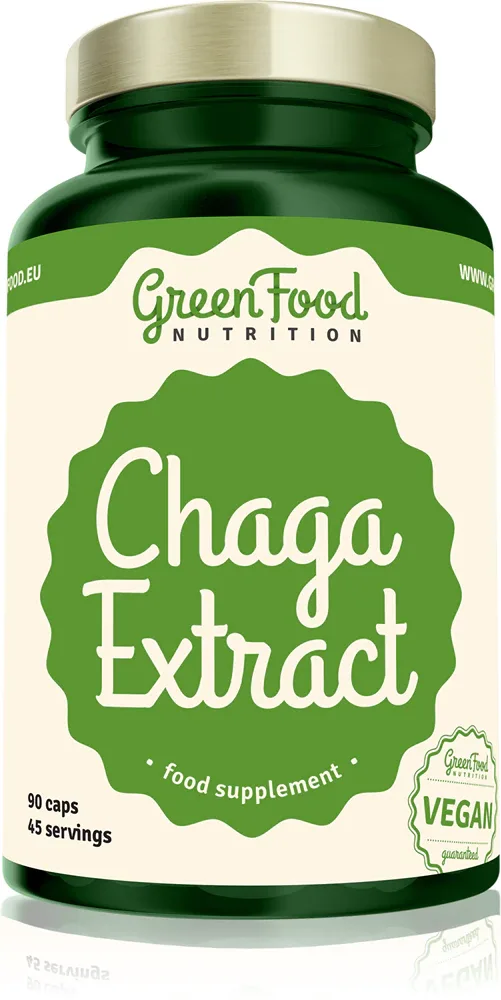 Добавка пищевая GreenFood Nutrition Chaga Extract с экстрактом гриба чаги, в капсулах, 98 г