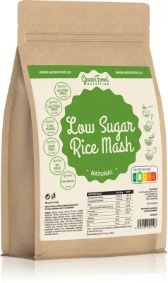 Каша рисовая GreenFood Nutrition Low Sugar Rice Mash быстрого приготовления, с низким содержанием сахара, 500 г smak Natural