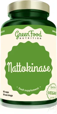 Добавка пищевая GreenFood Nutrition Nattokinase с наттокиназой, для кровообращения, 114 г