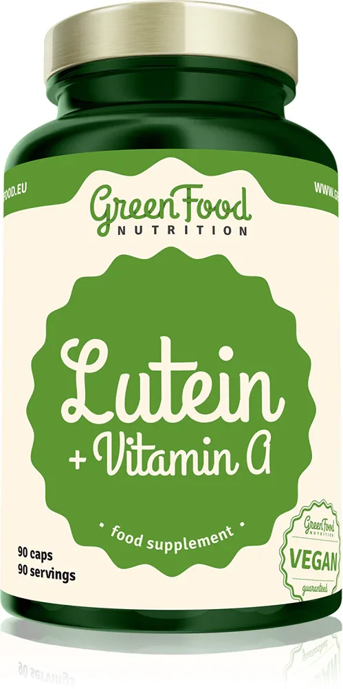 Добавка пищевая GreenFood Nutrition Lutein + Vitamin A с лютеином и витамином А, для зрения, 94 г