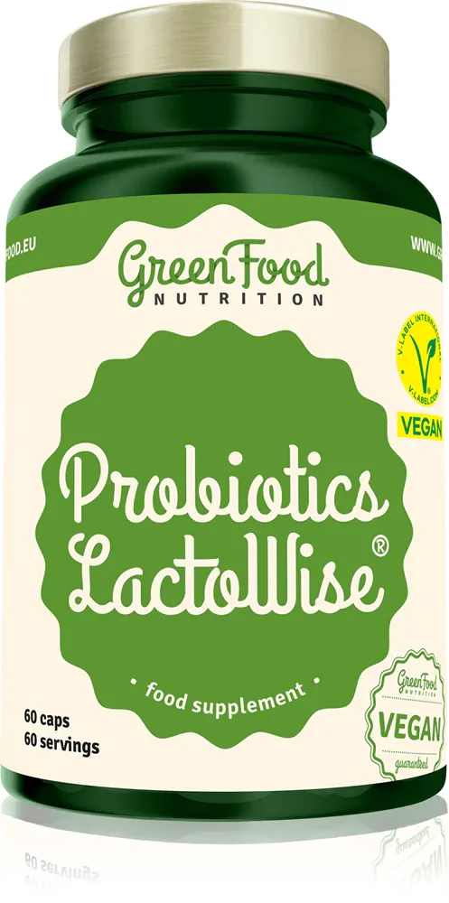 Пробиотик GreenFood Nutrition Probiotics LactoWise с пребиотиком, в кислотоустойчивых капсулах, 60 г