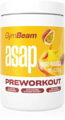Предтренировочный комплекс GymBeam ASAP Pre-Workout, со вкусом манго, 425 г