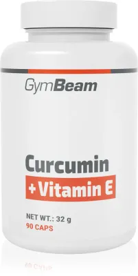 Куркумин GymBeam Curcumin + Vitamin E, в капсулах, с экстрактом чёрного перца, 32 г