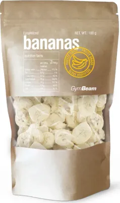 Бананы сублимированные GymBeam Lyophilized Bananas хрустящие, для перекуса и выпечки, 100 г