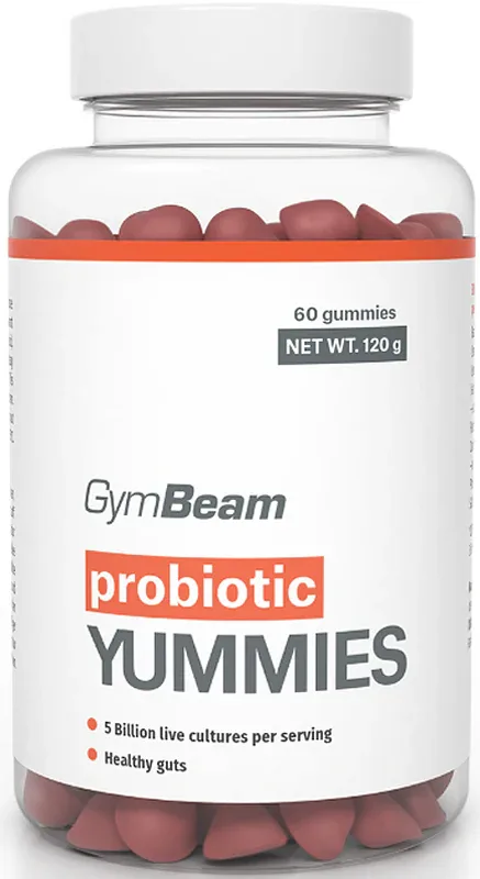 Пробиотик жевательный GymBeam Probiotic Yummies бактерии Bacillus coagulans, для микрофлоры, 120 г smak Cherry