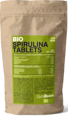 Спирулина GymBeam Spirulina BIO в таблетках, источник белка, 266 г