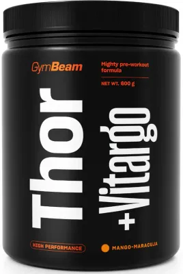 Предтренировочный комплекс GymBeam Thor Fuel + Vitargo с сахаридом Vitargo, манго, 600 г