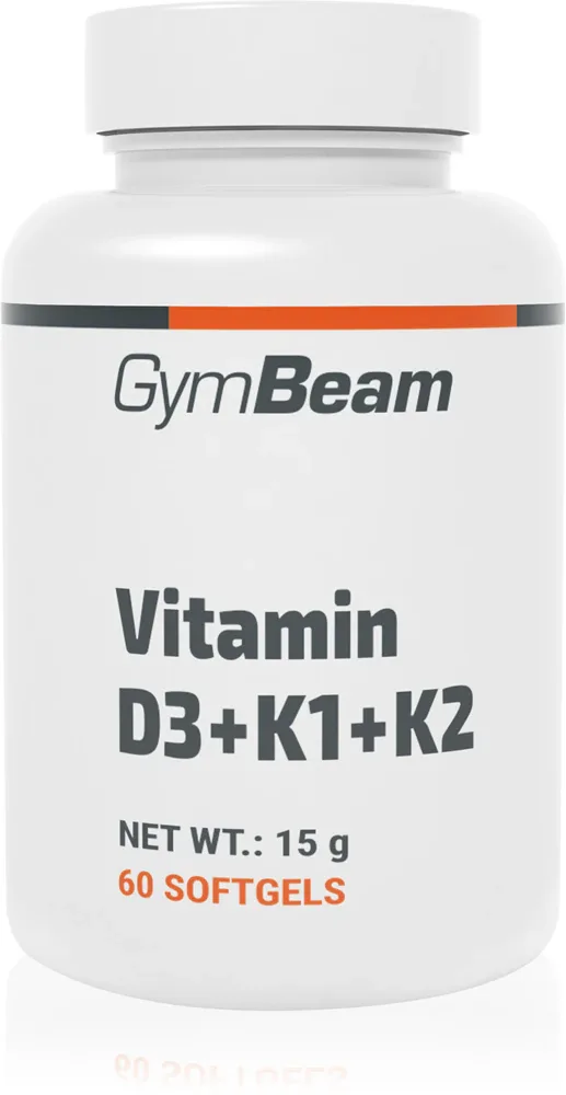 Витаминный комплекс GymBeam Vitamin D3 + K1 + K2, в капсулах, для костей и иммунитета, 30 г