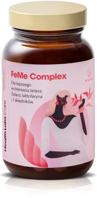 Добавка к пище Health Labs Care FeMe Complex с хелатом железа, лактоферрином и витамином C, 60 капсул