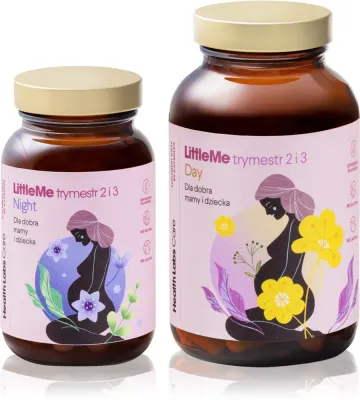 Добавка к пище Health Labs Care LittleMe 2 and 3 trimester для 2 и 3 триместра, набор день и ночь, 150 капсул