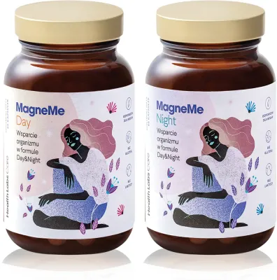 Добавка к пище Health Labs Care MagneMe с четырьмя формами магния и витамином B6, набор день и ночь