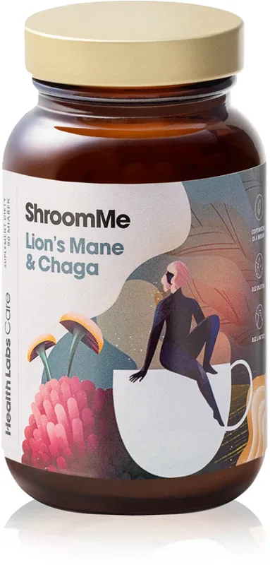 Добавка к пище Health Labs Care ShroomMe Lion's Mane Chaga для памяти и концентрации, порошок, 45,54 г