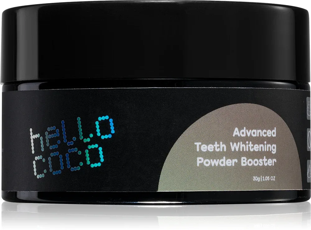 Отбеливающий порошок для зубов hello coco Advanced Whitening Powder Booster для чувствительных зубов, 30 г