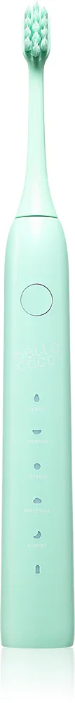 Электрическая зубная щётка hello coco Electric Toothbrush Green звуковая, 5 режимов работы, 1 шт