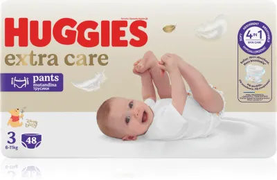 Трусики-подгузники Huggies Extra Care Pants Size 3 одноразовые, с индикатором влажности, для детей 6-11 кг, 48 шт 6 - 11 кг