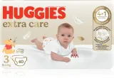 Подгузники одноразовые Huggies Extra Care Size 3 с индикатором влажности, дышащие, 40 шт 6-10 кг — фото 1