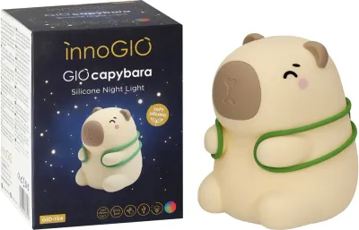 Ночник детский innoGIO GIOcapybara силиконовый, с пультом и сенсорным управлением, 1 шт
