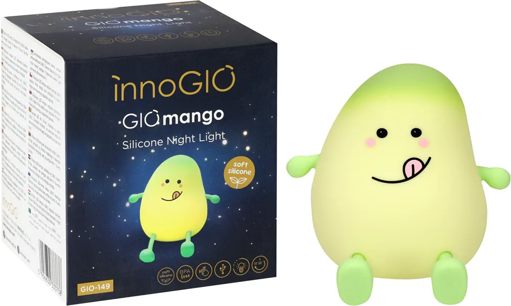 Ночник детский innoGIO GIOmango силиконовый, с пультом и сенсорным управлением, 1 шт