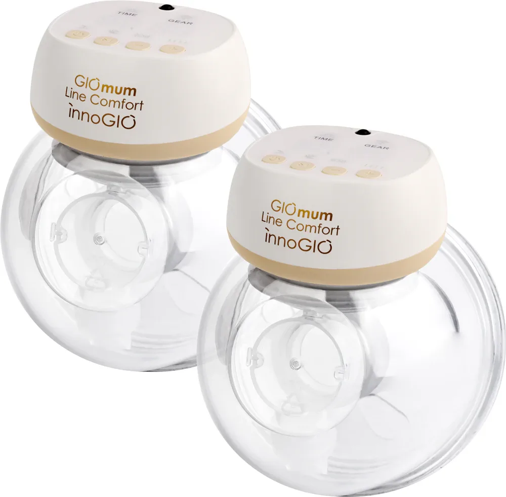 Молокоотсос электрический двойной innoGIO GIOmum Line Comfort Double GIO-357 беспроводной, с пультом, 1 шт