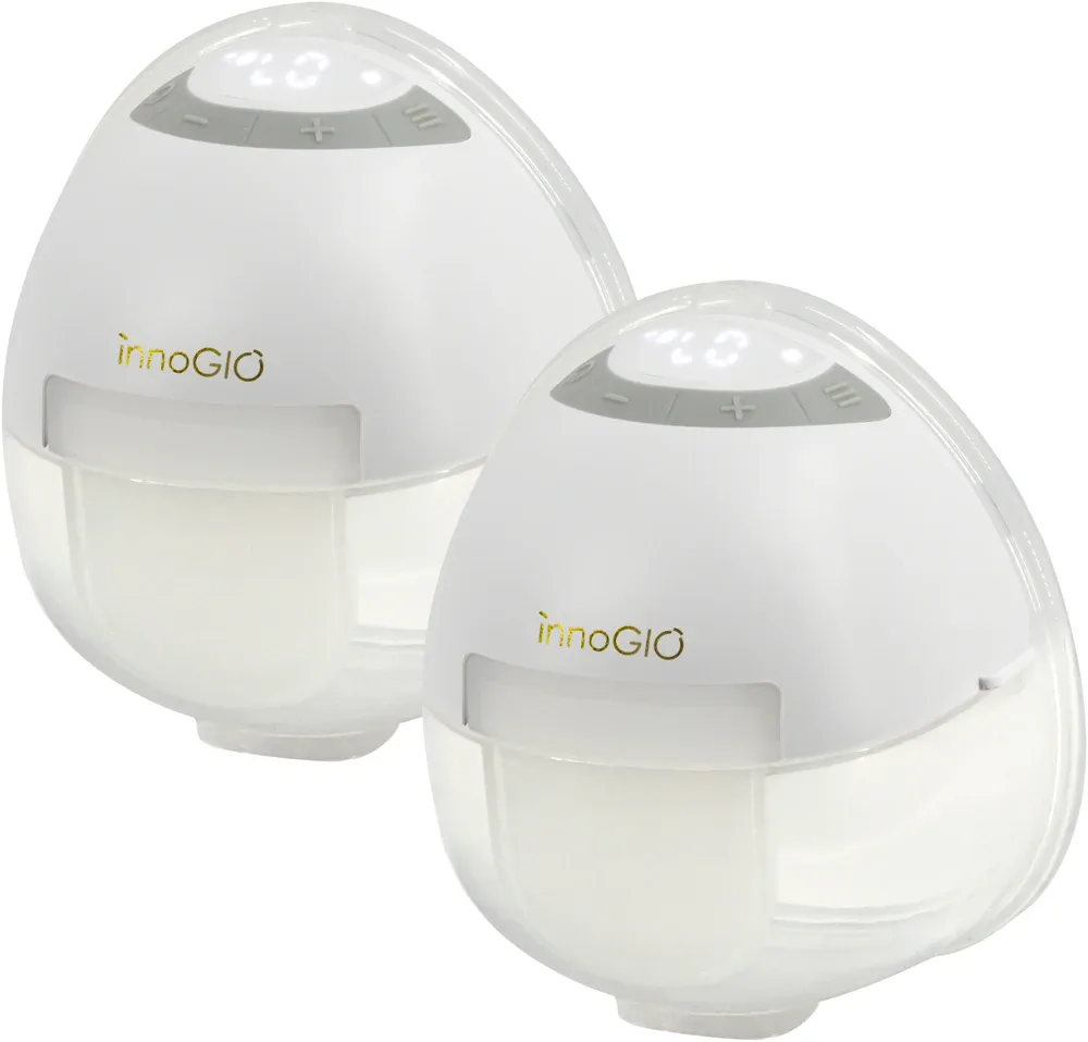 Молокоотсос электрический двойной innoGIO GIOmum Line Discreet Double беспроводной, со светодиодным дисплеем, 1 шт