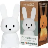 Детский ночник innoGIO GIORabbit Midi силиконовый, с пультом, 8 цветов свечения, 1 шт — фото 1