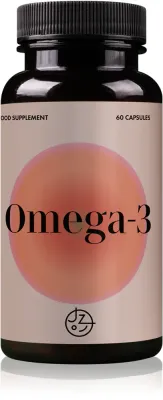 Добавка биологически активная Jemy zdrowo Omega-3 с рыбьим жиром и витамином E, в капсулах, 106 г