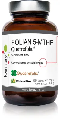 Добавка к пище Kenay FOLIAN 5-MTHF Quatrefolic, 60 капсул